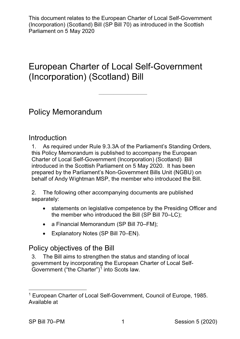 Policy Memorandum