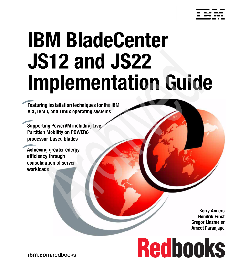 IBM Bladecenter JS22 Implementation Guide