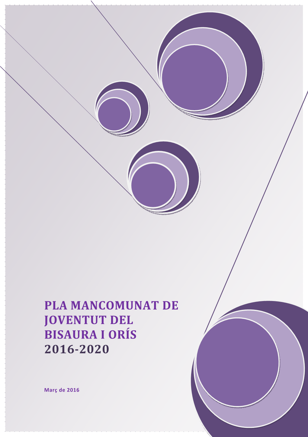 Pla Mancomunat De Joventut Del Bisaura I Orís 2016-2020