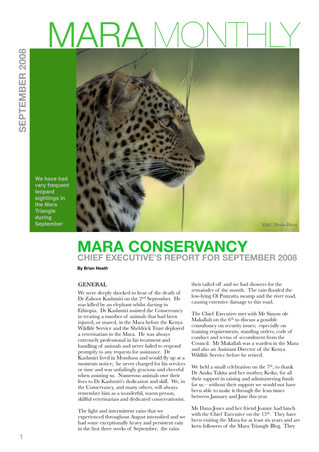 Mara Monthly September 2008