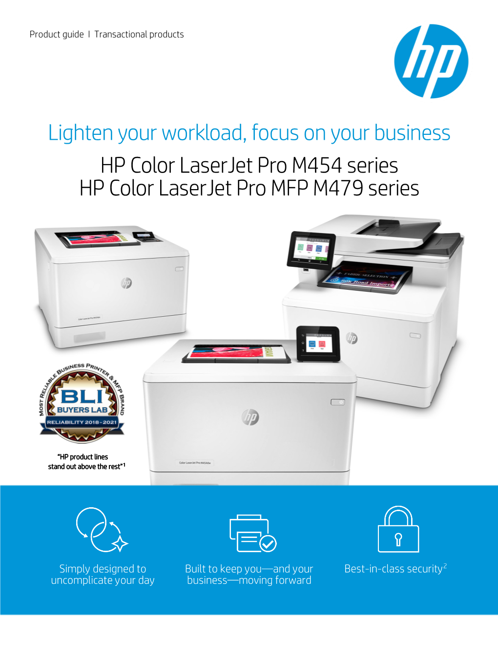 HP Color Laserjet Pro M454 Series HP Color Laserjet Pro MFP M479 Series