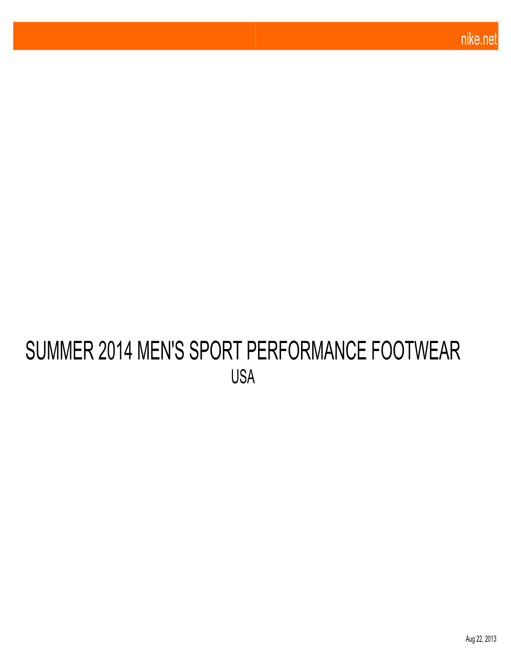 Summer 2014 Men's Sport Performance Footwear Usa