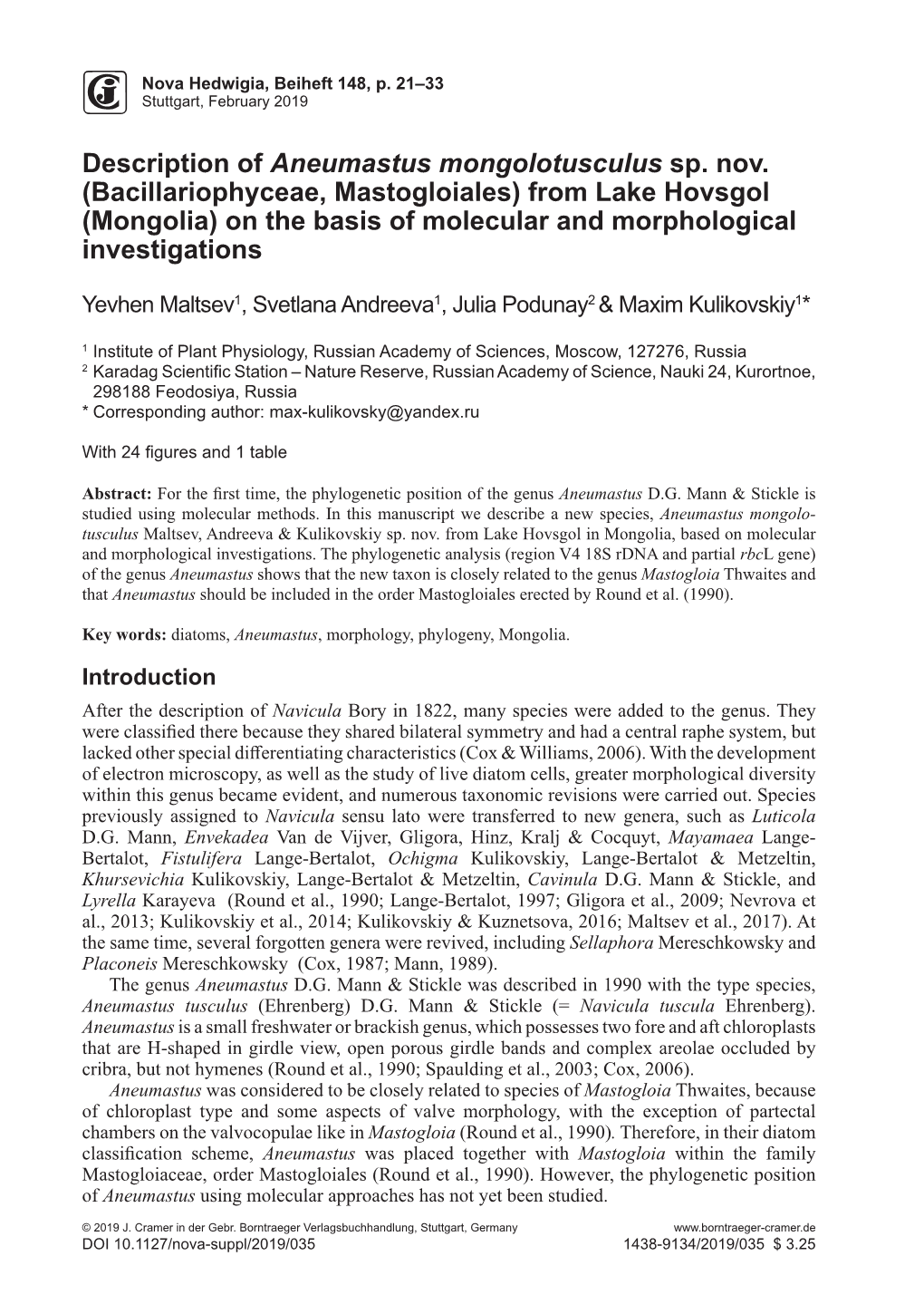 Description of Aneumastus Mongolotusculus Sp. Nov