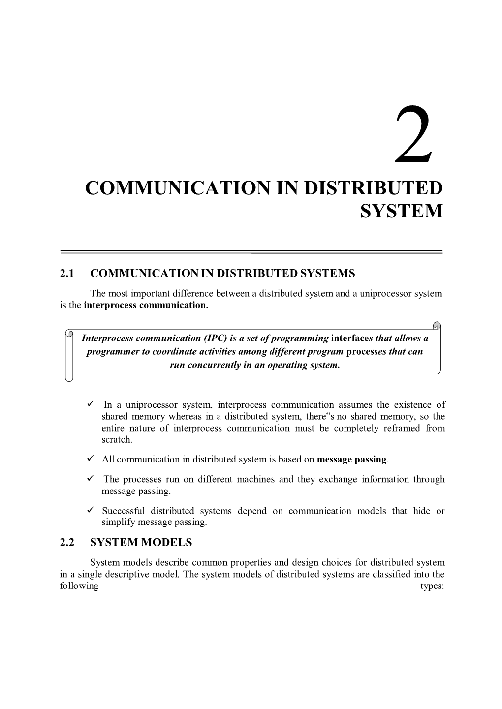 Communication in Distributed System