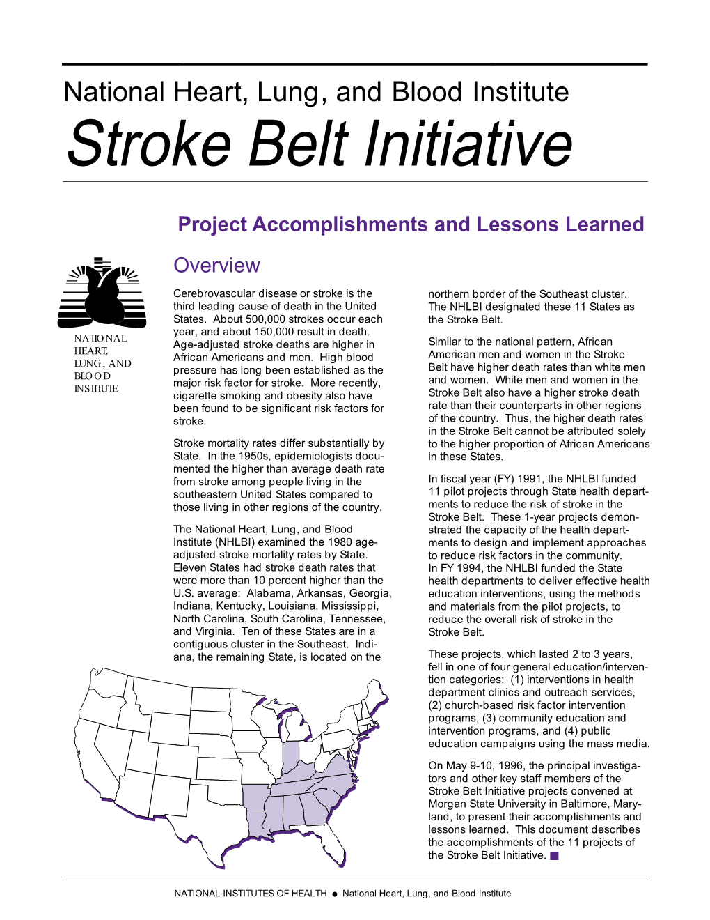 Stroke Belt Initiative 1 Stroke Belt Initiative