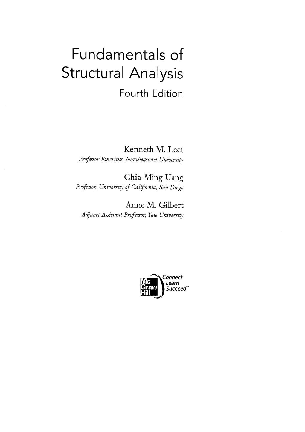 Structural Analysis Fourth Edition