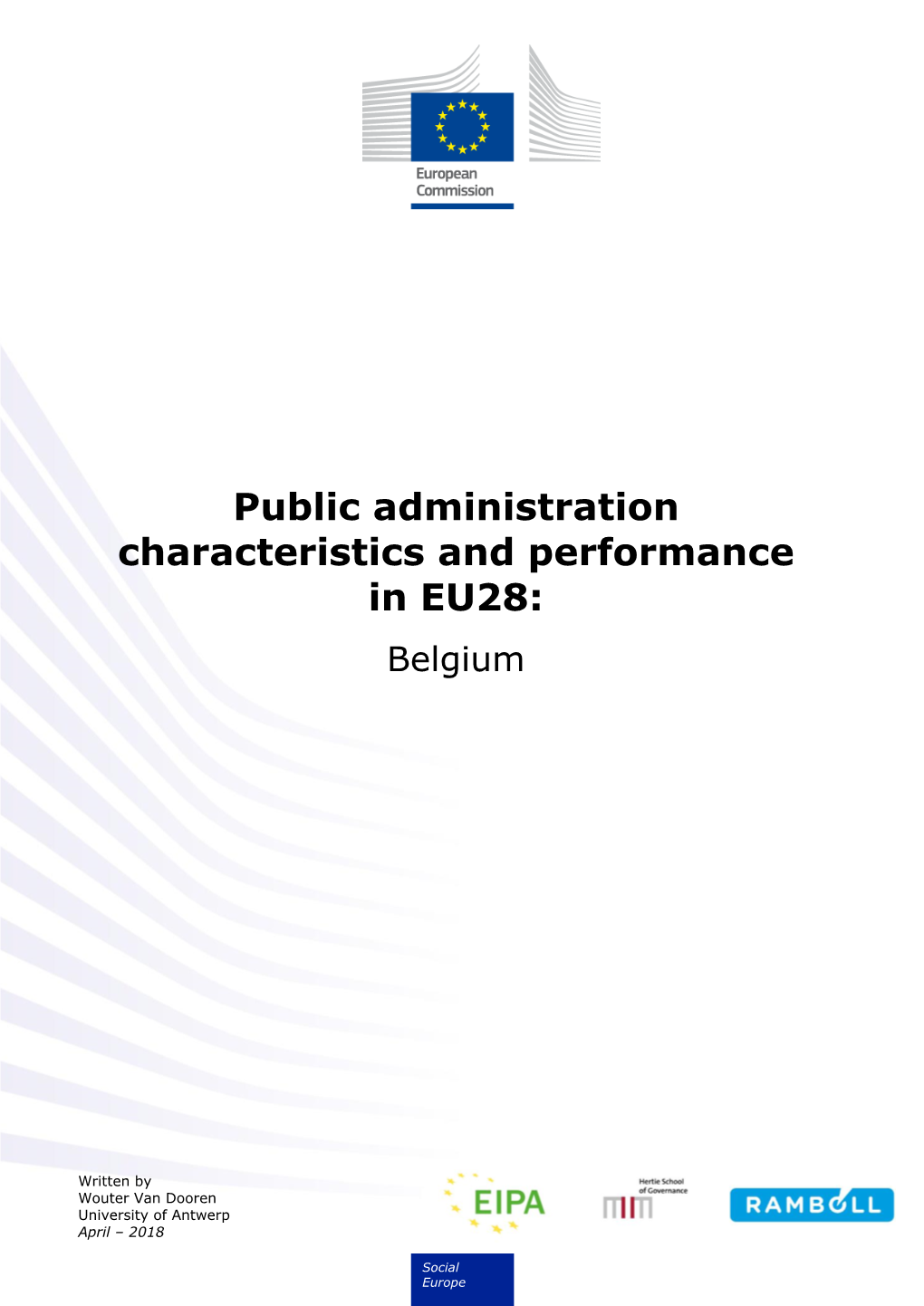 Public Administration Characteristics and Performance in EU28: Belgium