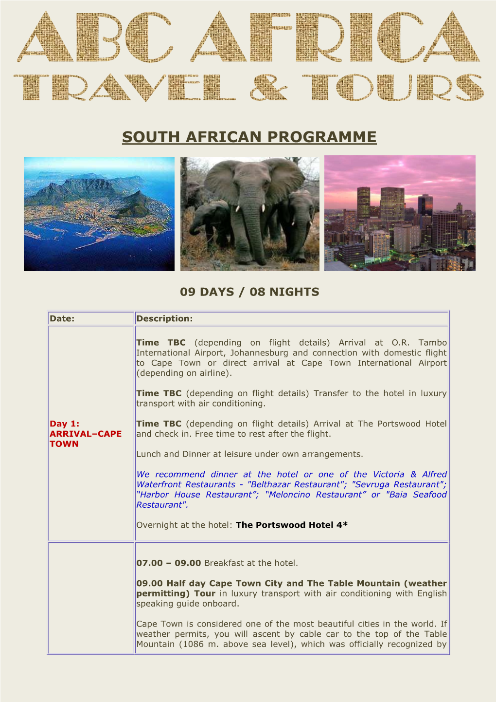 South African Programme