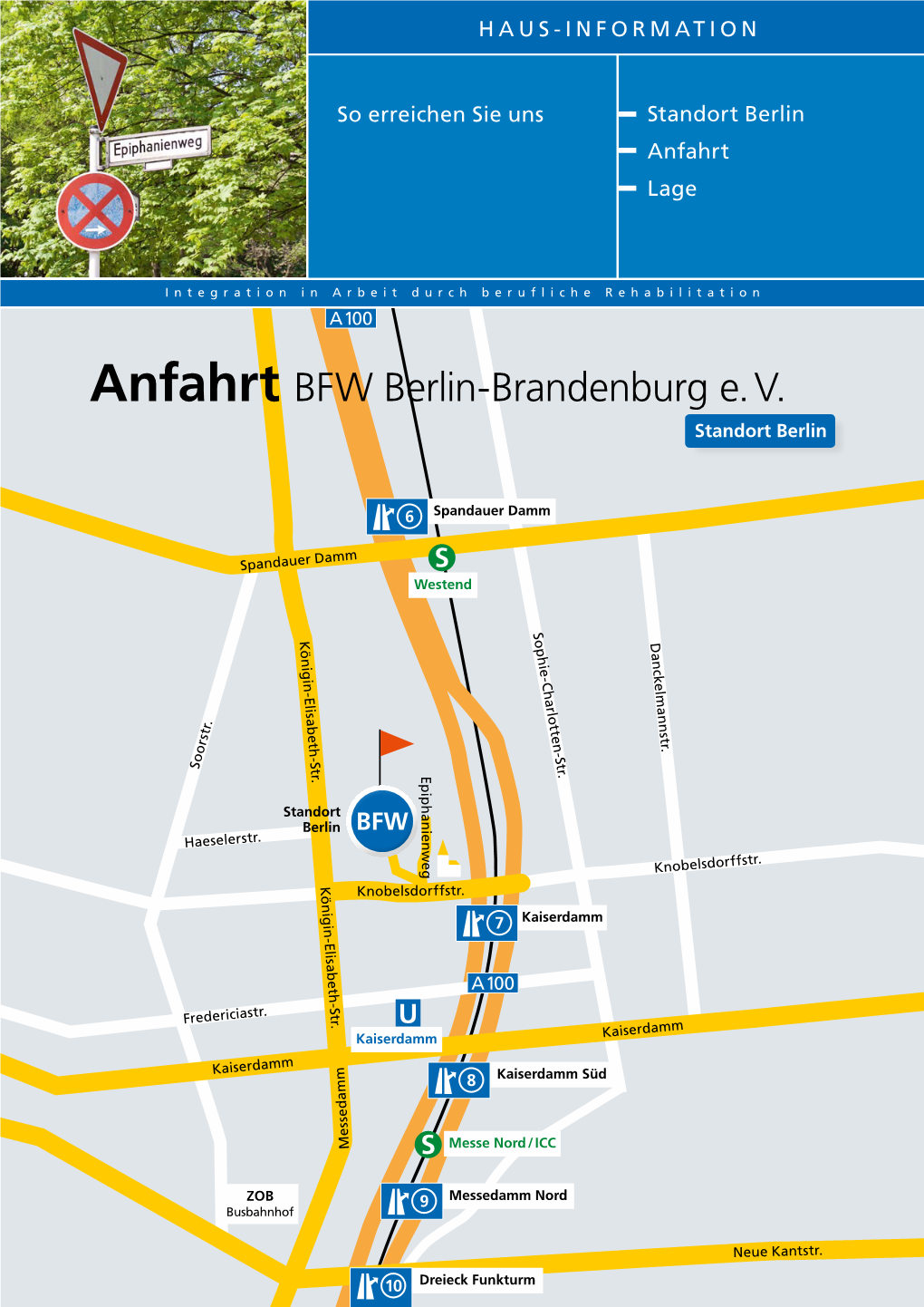 Anfahrt BFW Berlin-Brandenburg E. V