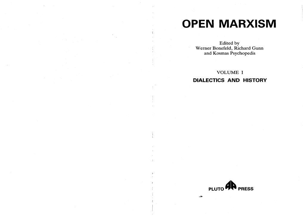 Open Marxism