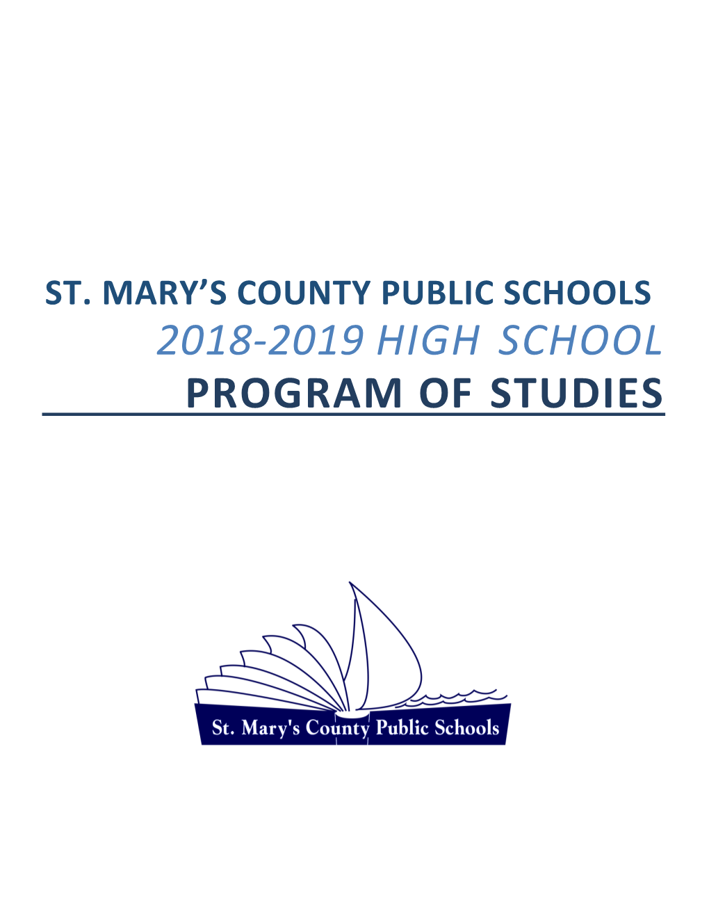 2018-2019 High School Program of Studies