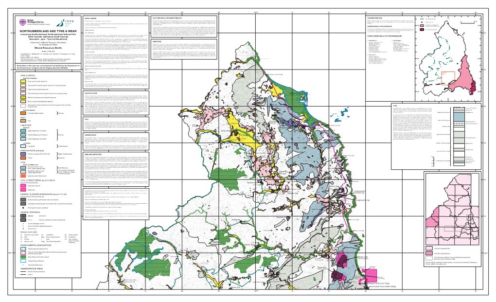 Mineral Resources Map for Northumberland and Tyne and Wear