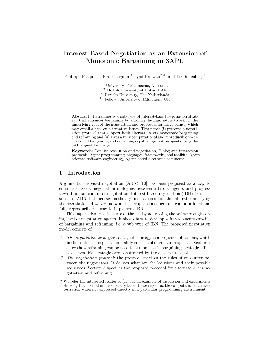 Interest-Based Negotiation As an Extension of Monotonic Bargaining in 3APL