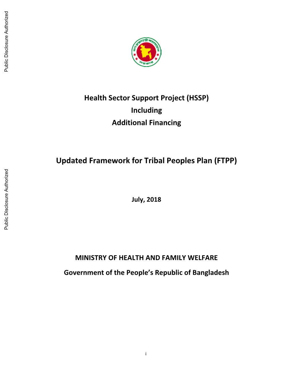 Tribal Peoples Plan (FTPP)