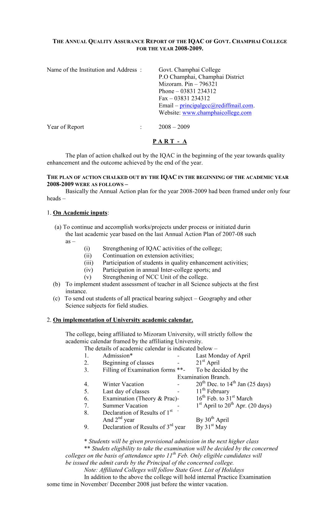 Proforma for Bio-Data of Lecturers