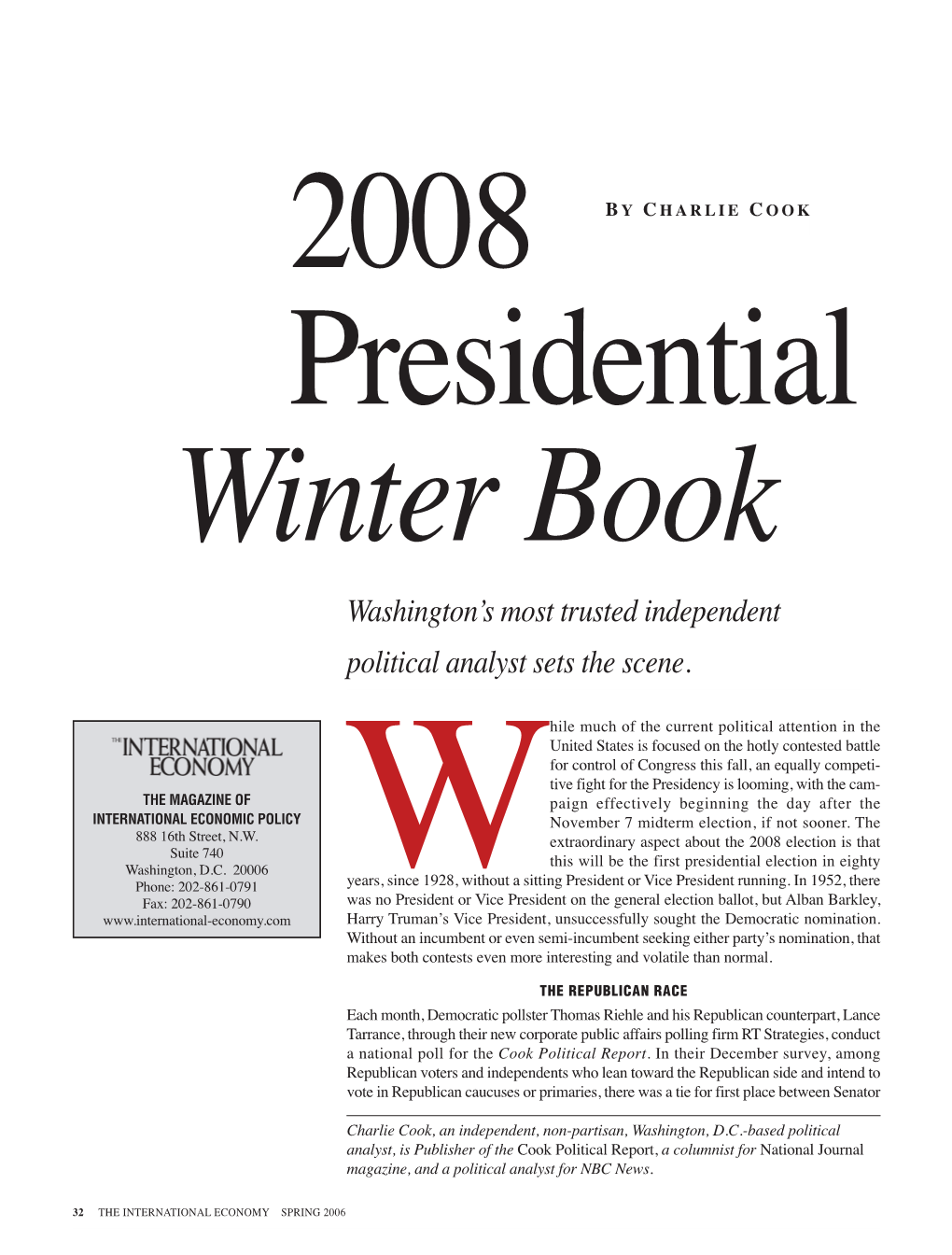 2008 Presidential Winter Book