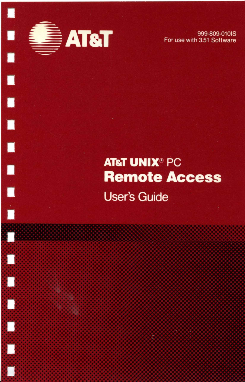 AT&T UNIX PC Remote Access User's Guide