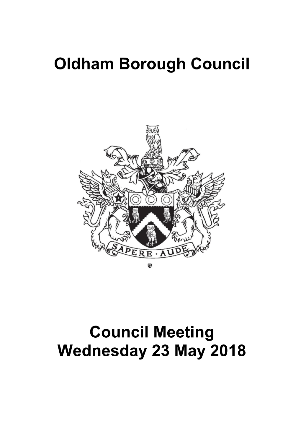 (Public Pack)Agenda Document for Council, 23/05/2018 12:00