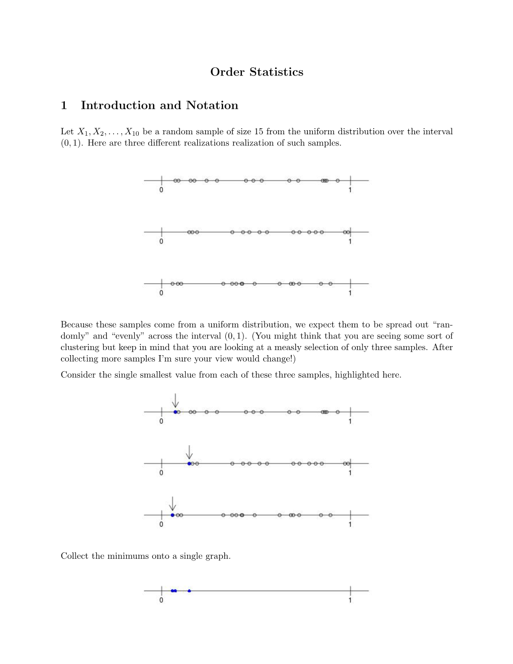 Order Statistics 1 Introduction and Notation