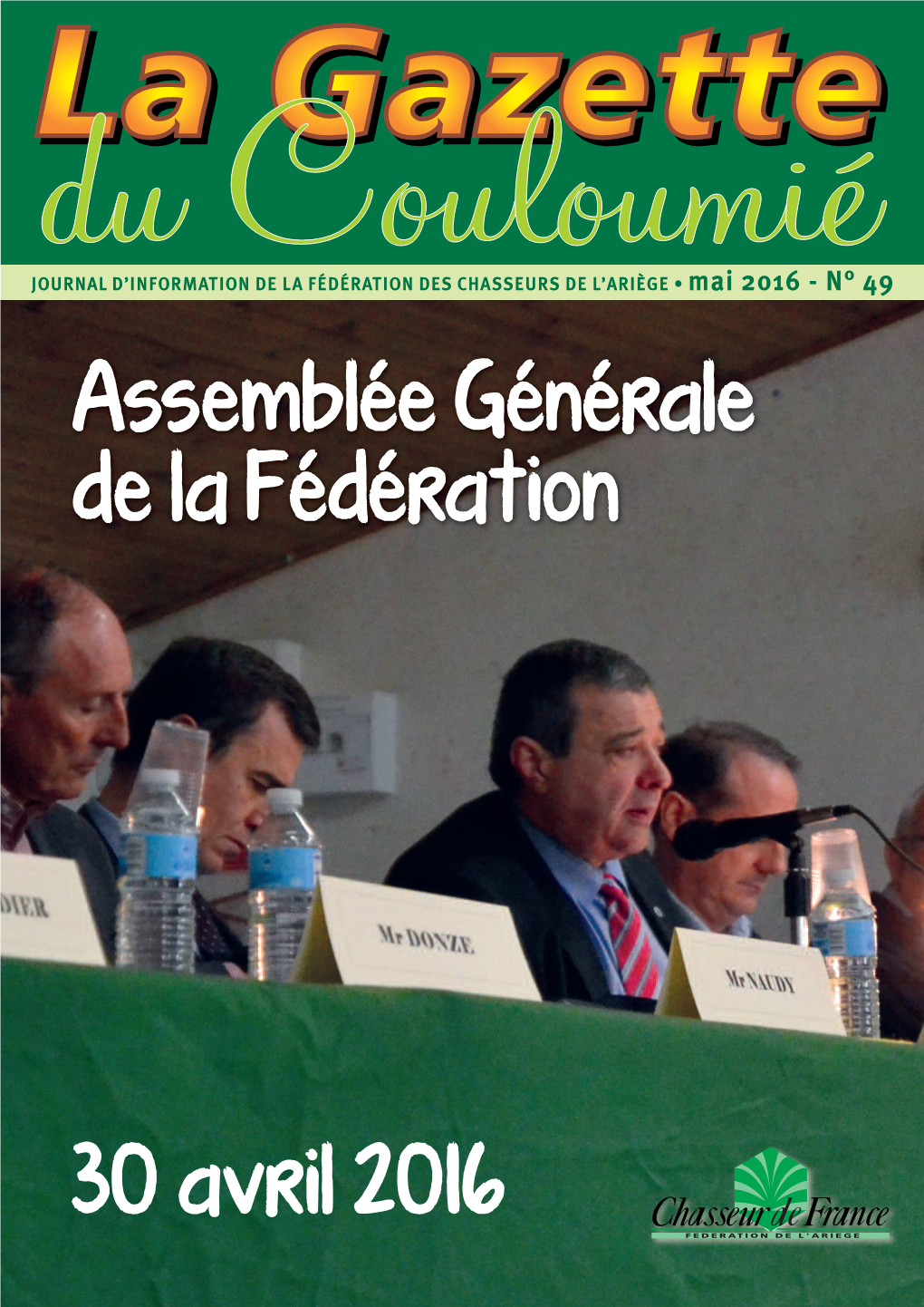 Assemblée Générale De La Fédération 30 Avril 2016