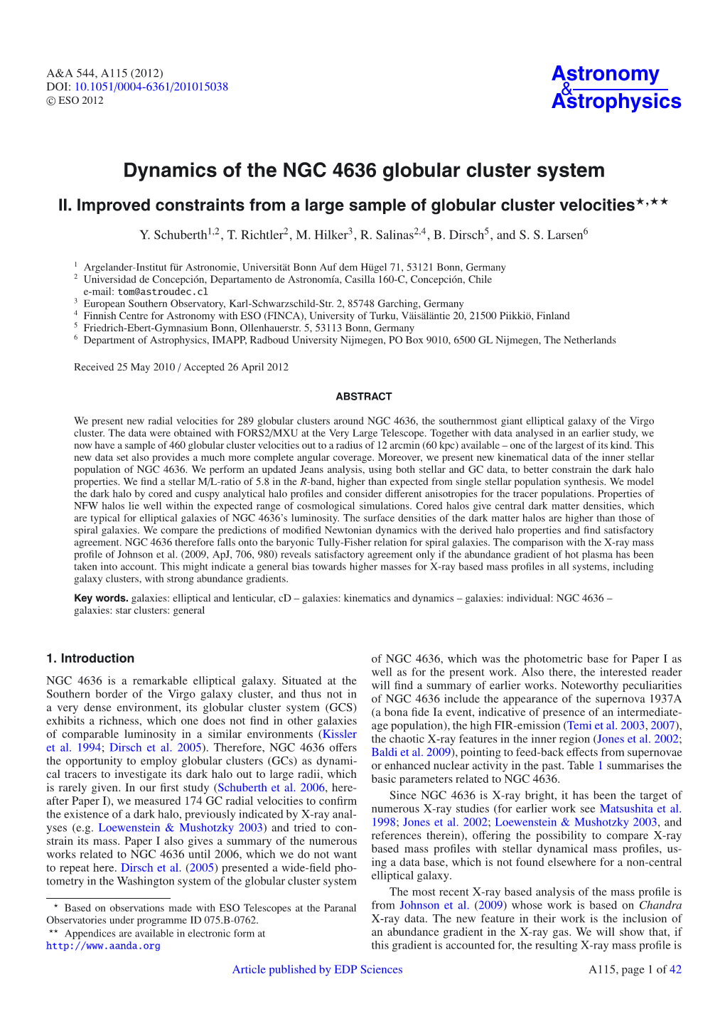 Dynamics of the NGC 4636 Globular Cluster System II