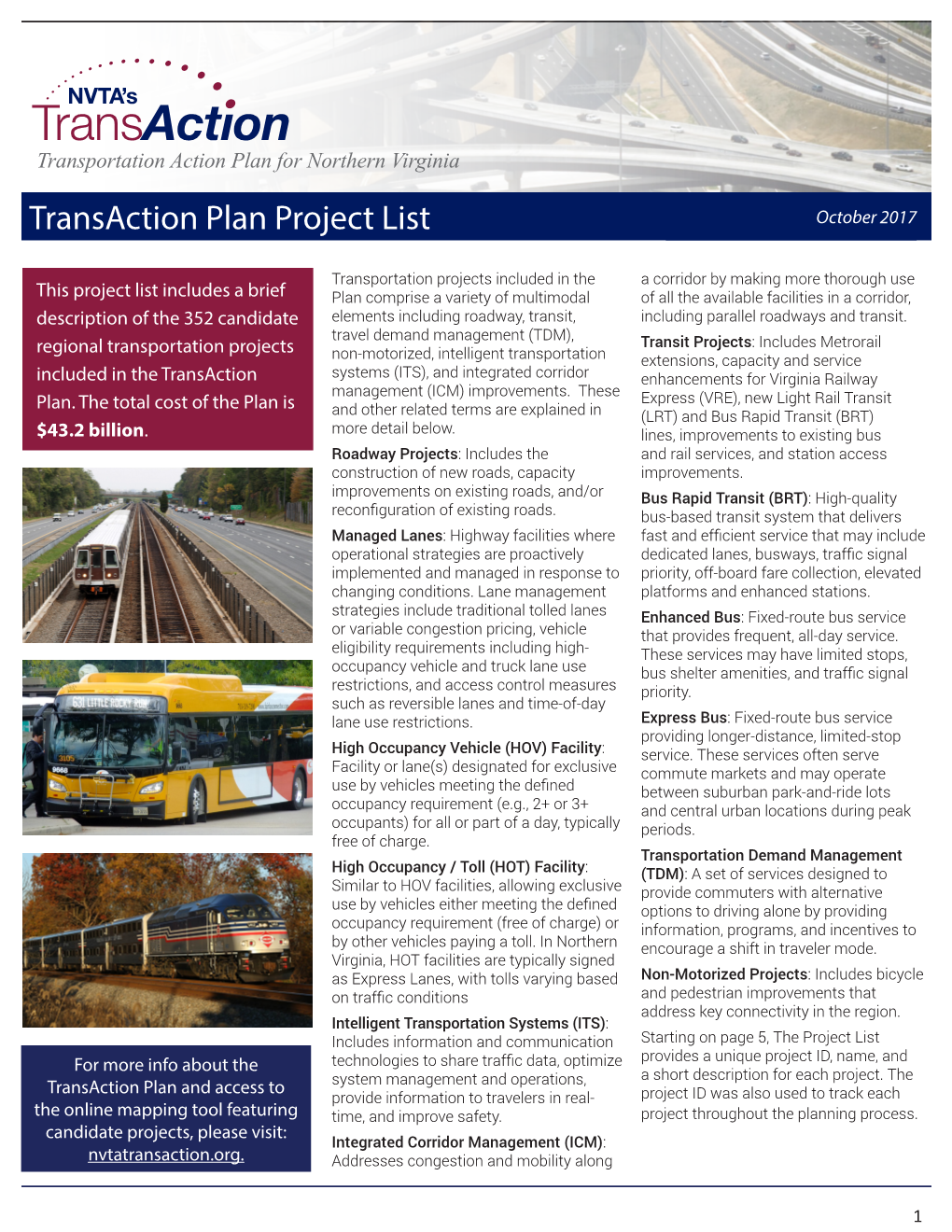 Transaction Plan Project List October 2017