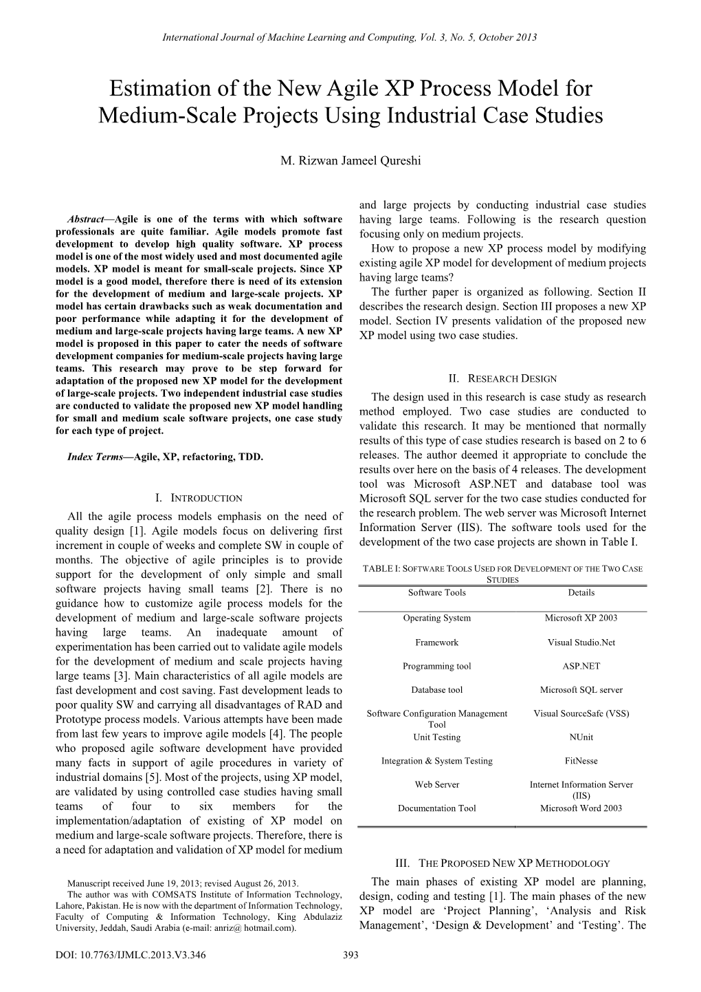 Estimation of the New Agile XP Process Model for Medium-Scale Projects Using Industrial Case Studies