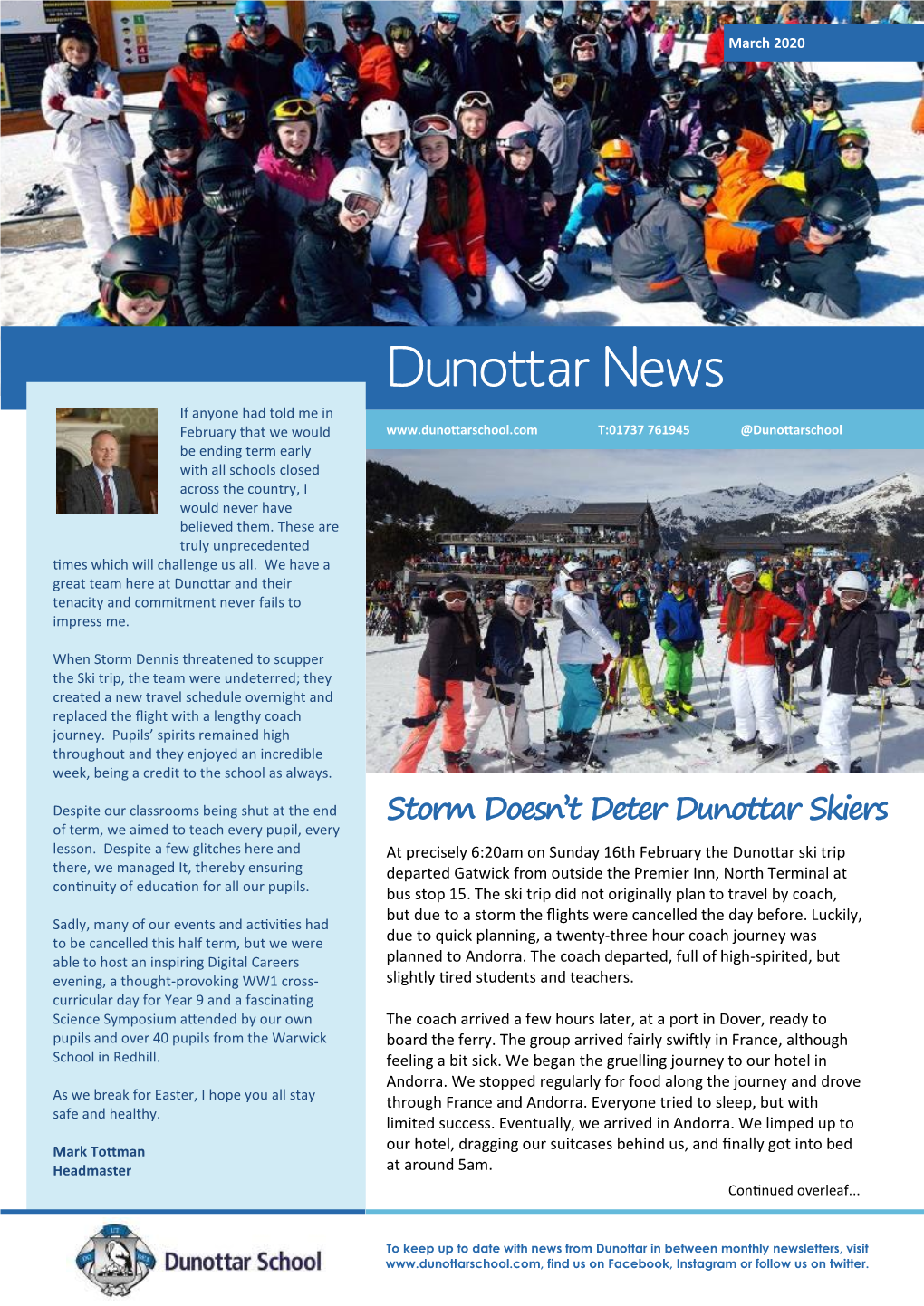 Dunottar Newsletter March 2020