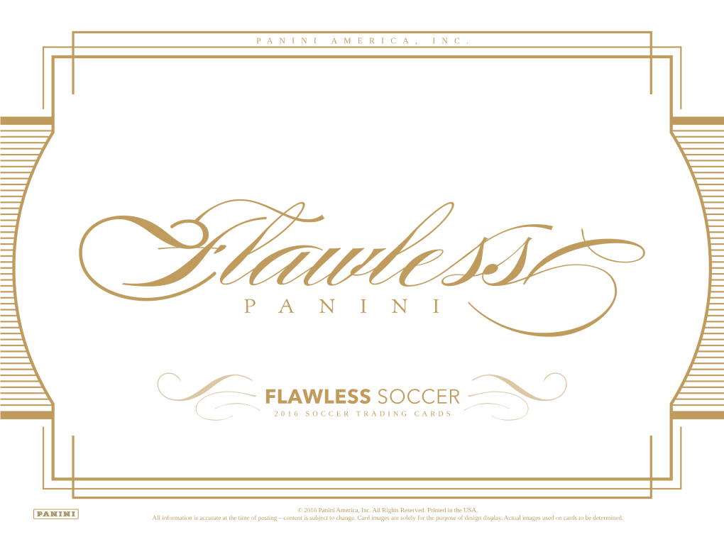 Flawless Soccer 2016 Soccer Trading Cards