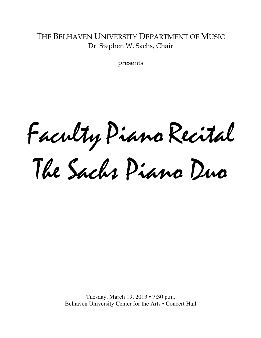 The Sachs Piano Duo