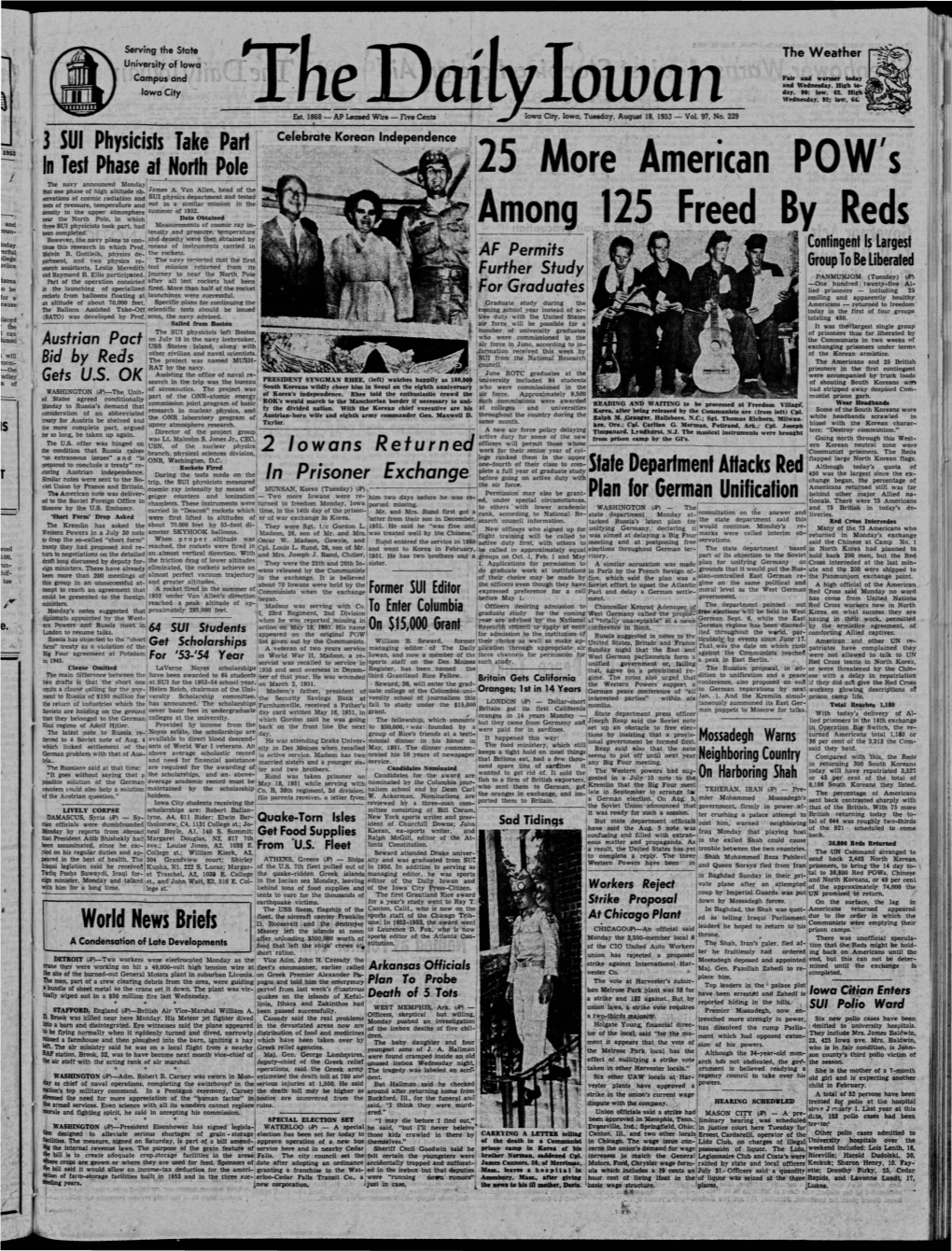 Daily Iowan (Iowa City, Iowa), 1953-08-18