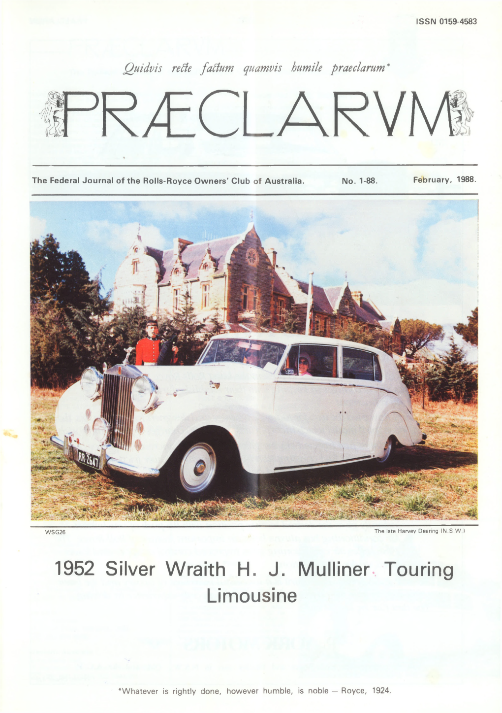 1952 Silver Wraith H. J. Mulliner Touring Limousine