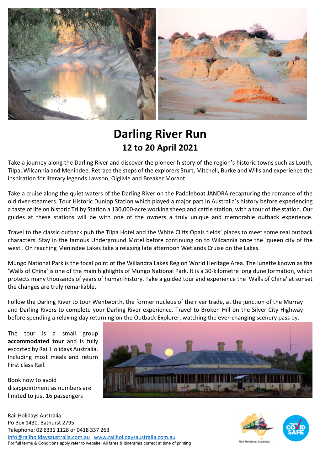 Darling River Run 12 to 20 April 2021