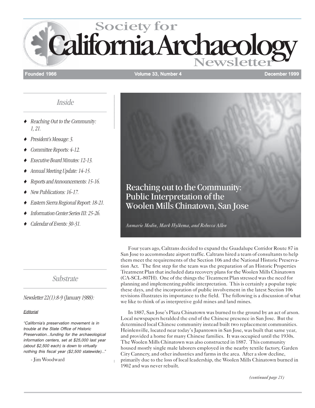 Society for – California Archaeology