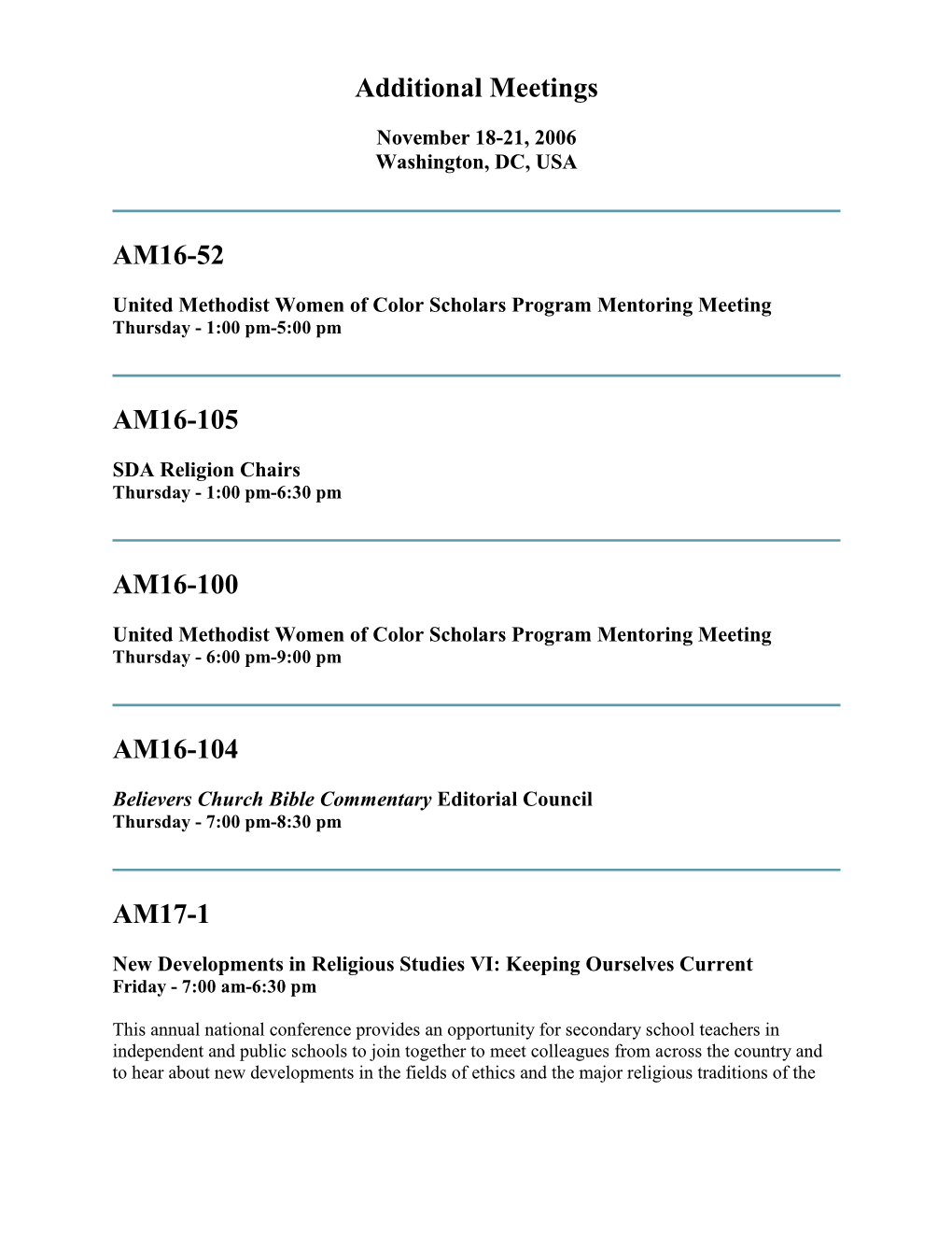 Additional Meetings (PDF)