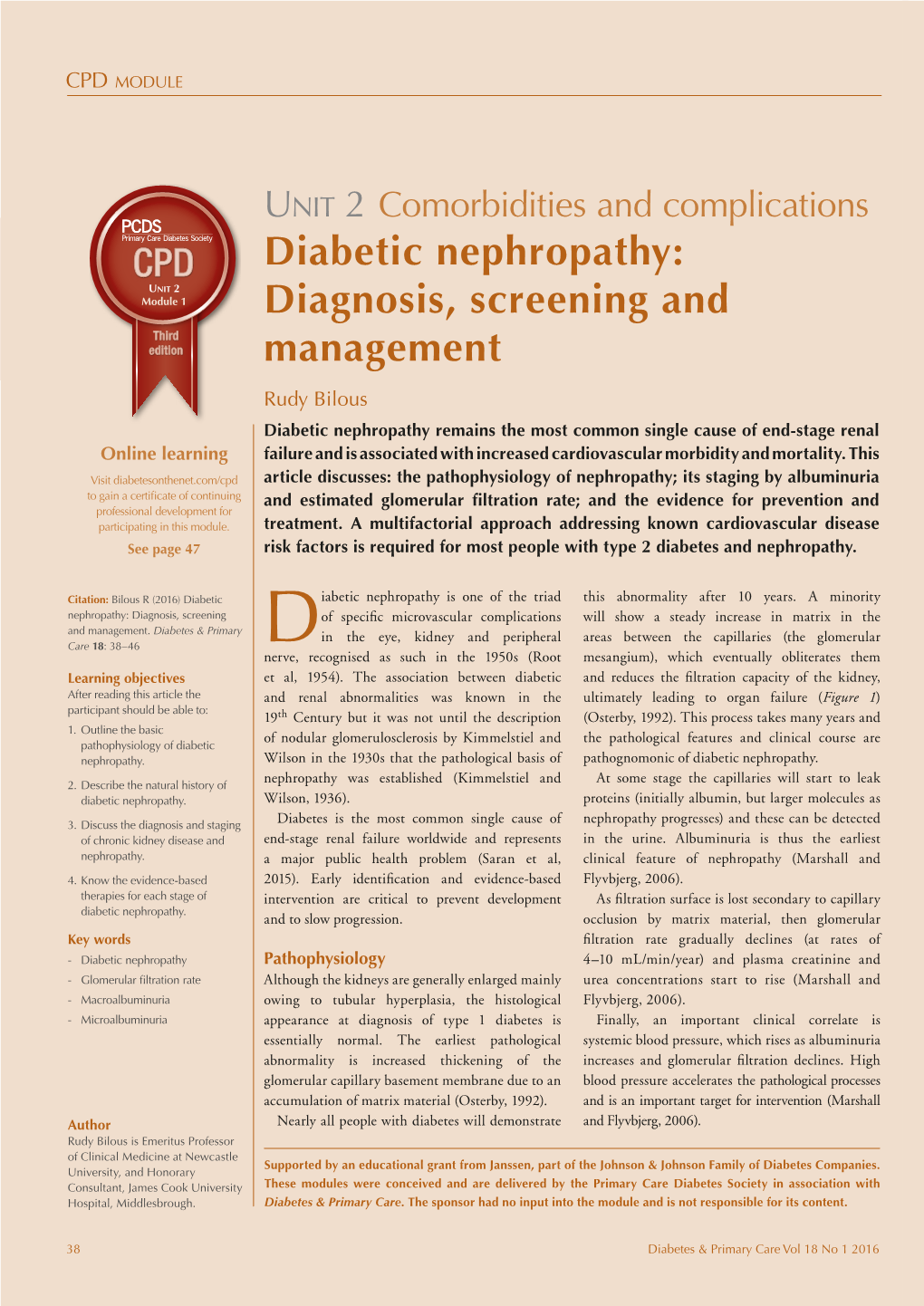 Diabetic Nephropathy Diabetic Nephropathy