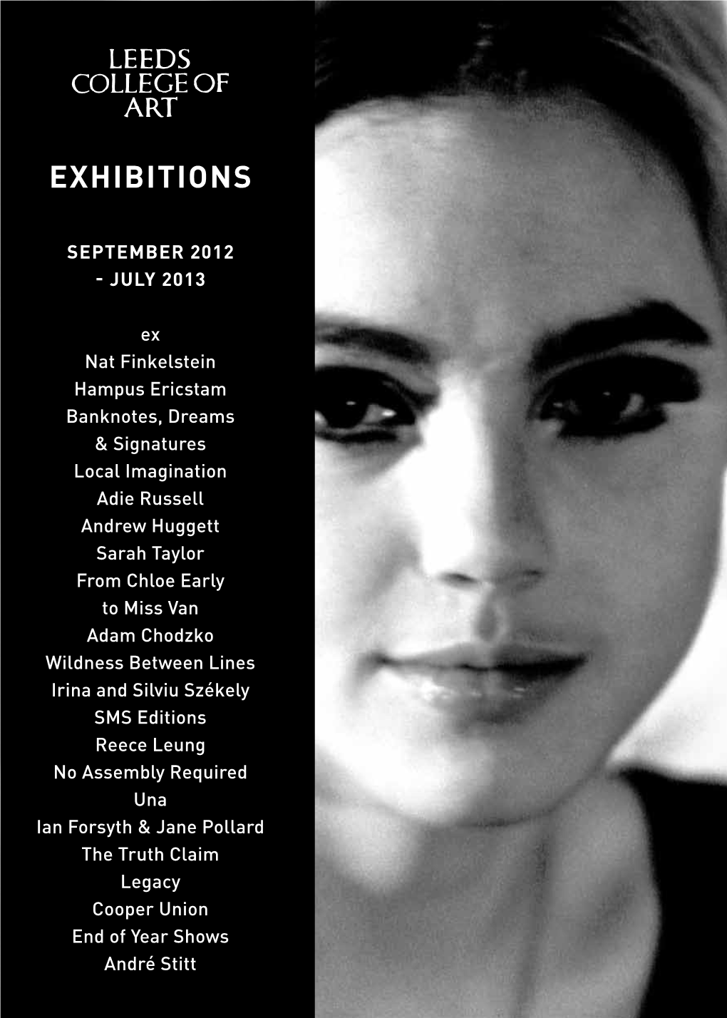 Exhibition Programme September 2012 July 2013
