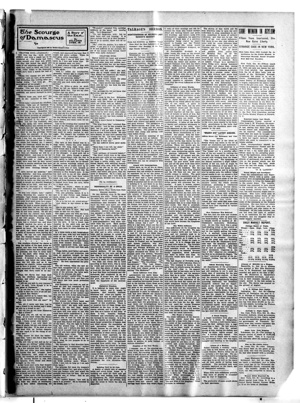 SANE WOMAN in ASYLUM- RIGHTEOUSNESS of RELIGION LAST and Museums and Lecture Halls with Mon, Sometimes in Hours Ot Solitary the Ea.St