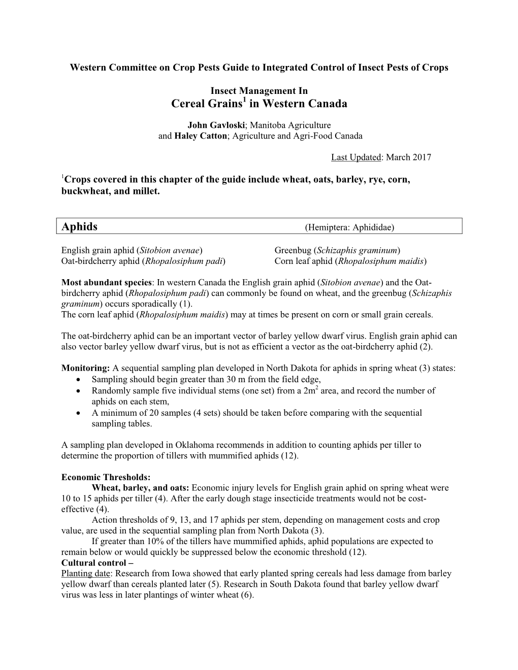 Cereal Crops and Grain Corn