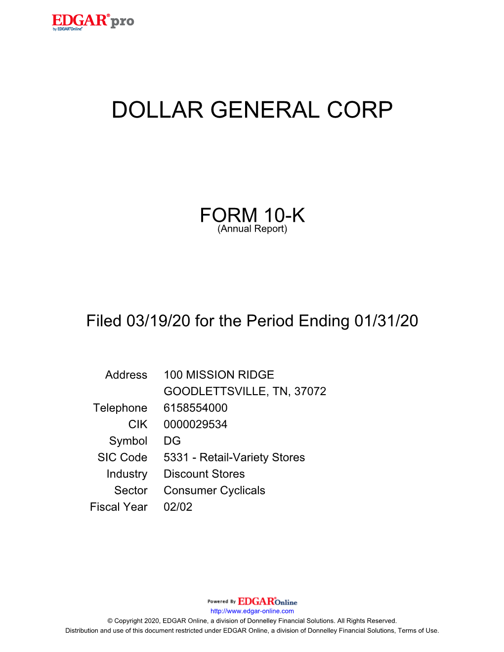 Dollar General Corp