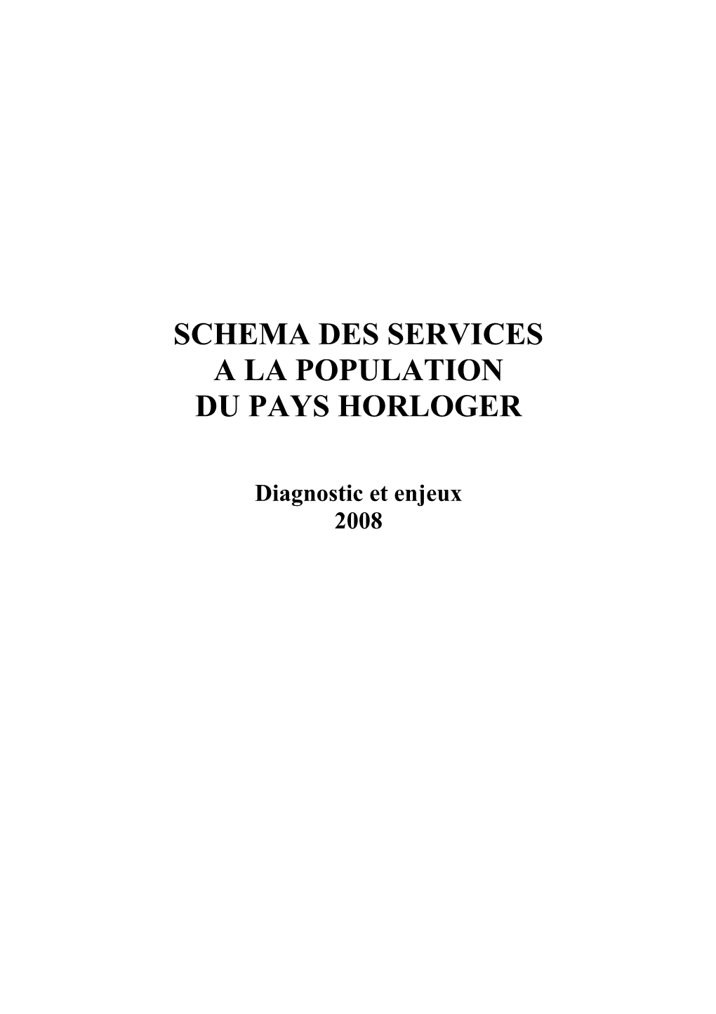 Schema Des Services a La Population Du Pays Horloger