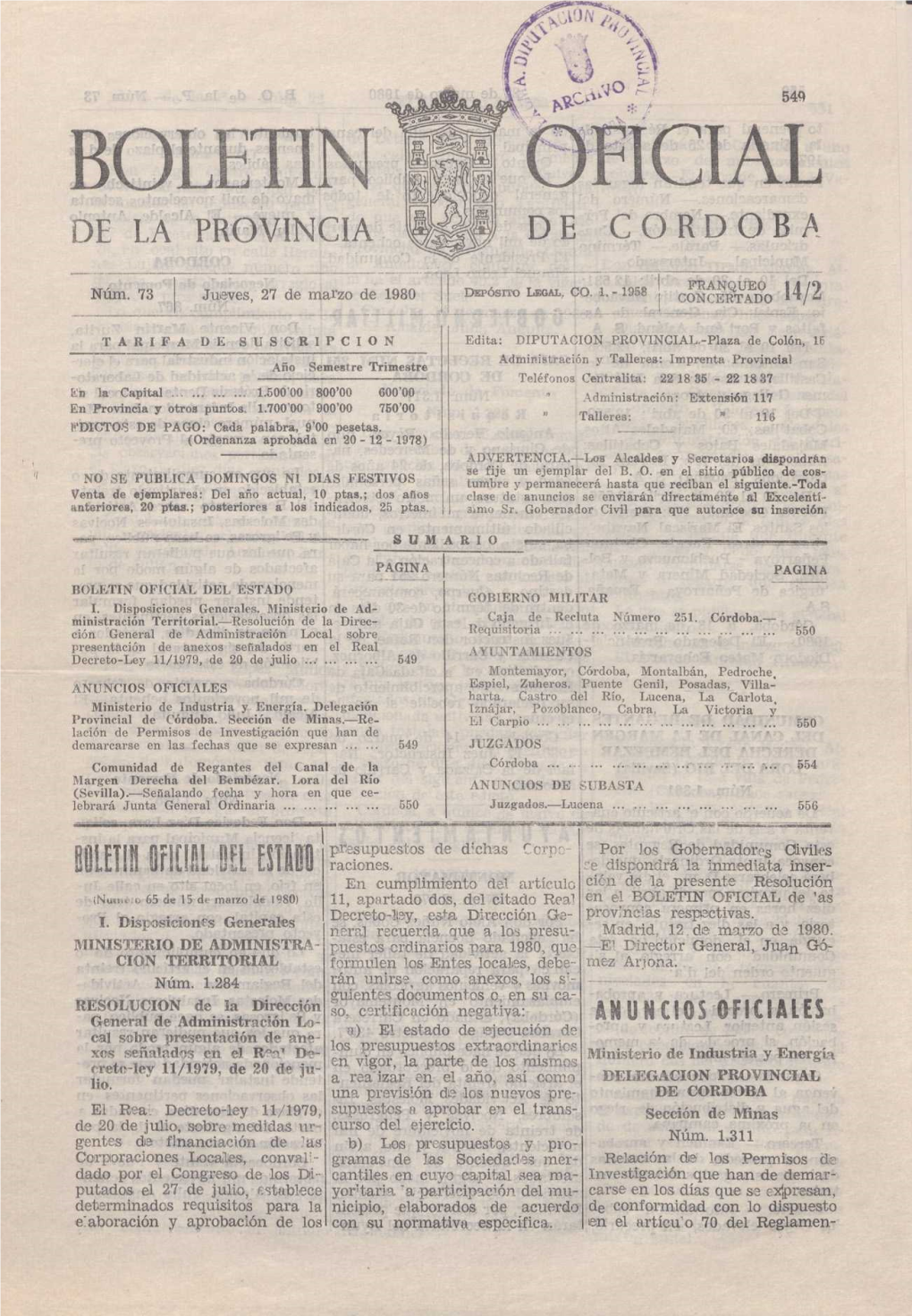 Boletin De La Provincia