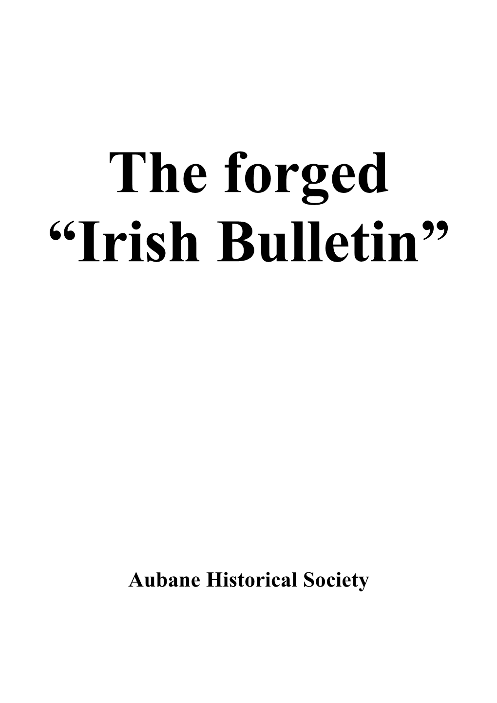 Irish Bulletin”