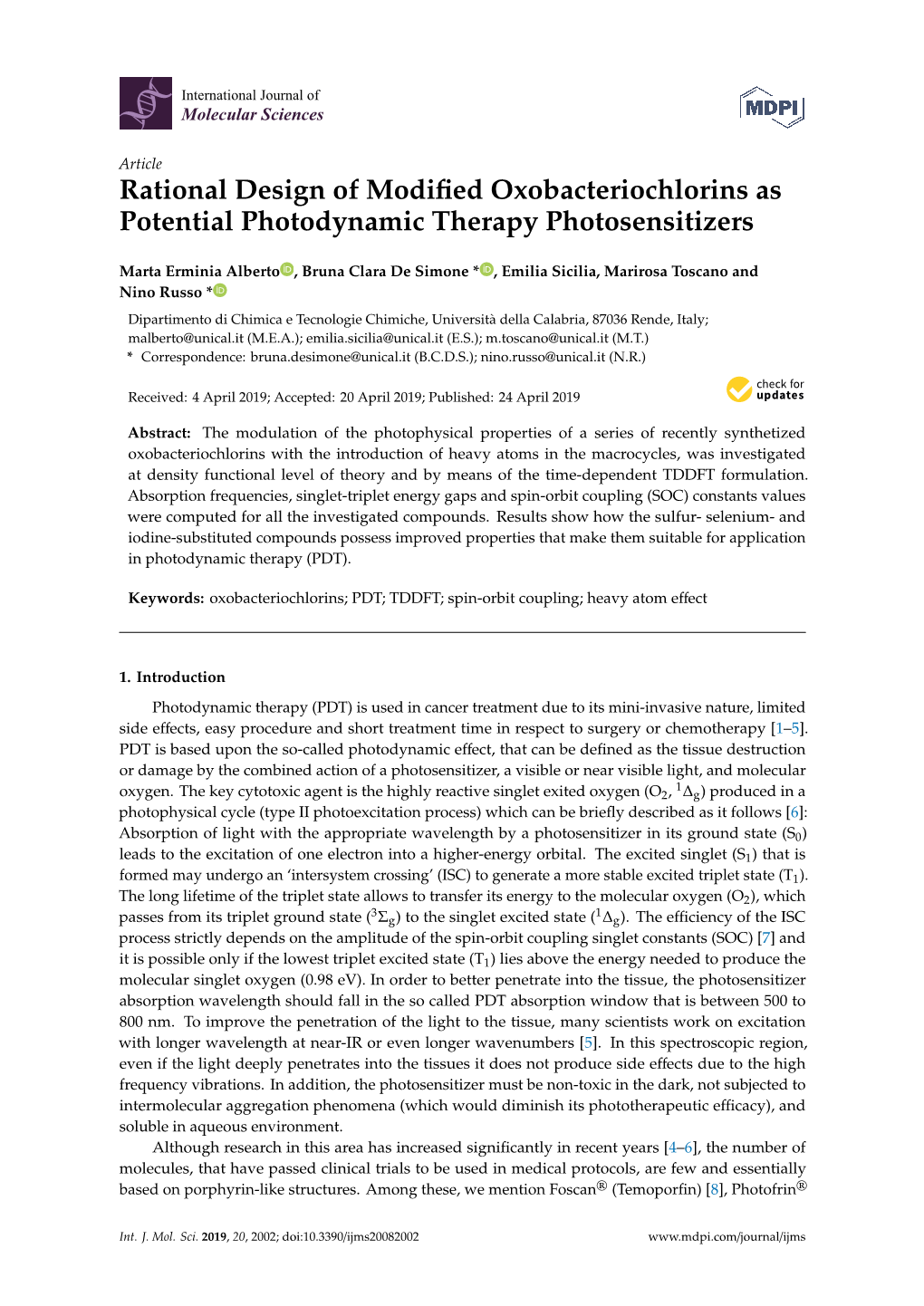 Rational Design of Modified Oxobacteriochlorins As Potential Photodynamic Therapy Photosensitizers