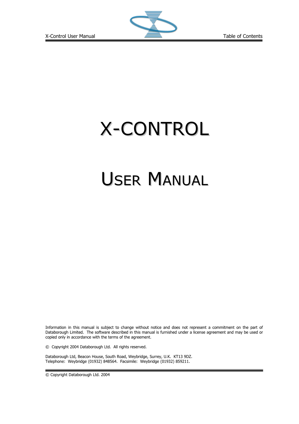 X-Control User Manual