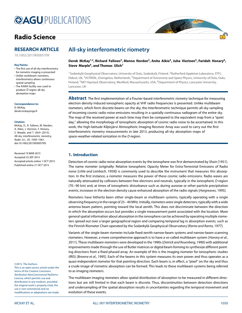 All-Sky Interferometric Riometry