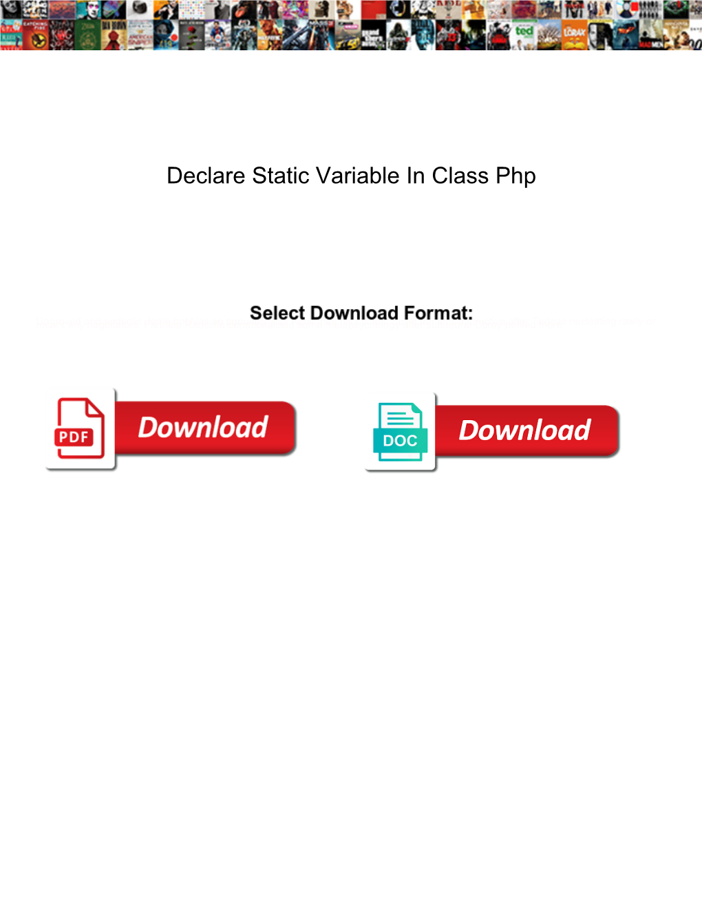 Declare Static Variable in Class Php