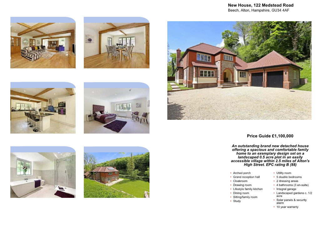 Price Guide £1,100,000 New House, 122 Medstead Road