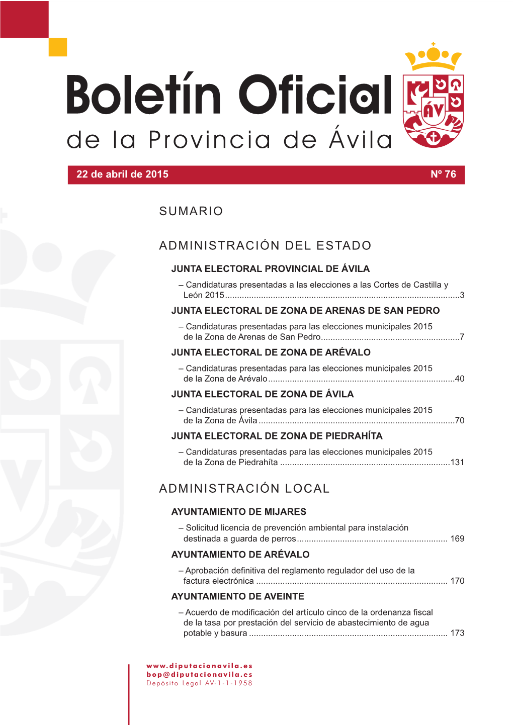 Administración Del Estado Administración Local Sumario