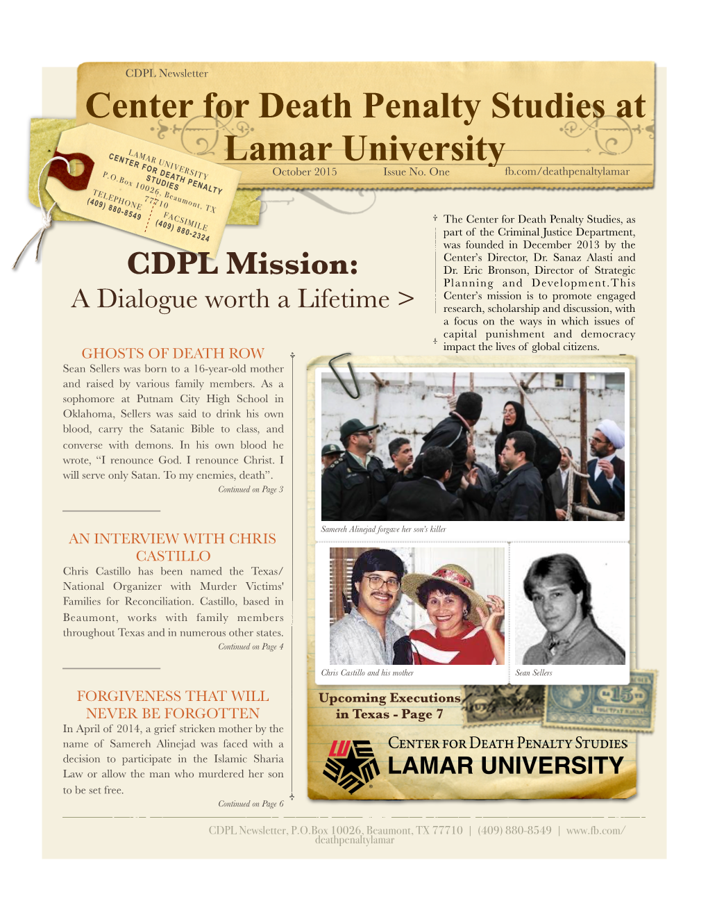 CDPL Newsletter Center for Death Penalty Studies At